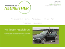 Tablet Screenshot of fahrschule-neureither.de